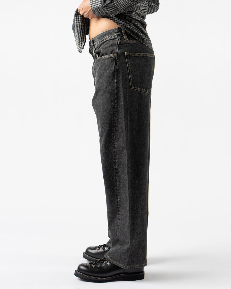 Sunflower Wide Twist Pant in Black Stone