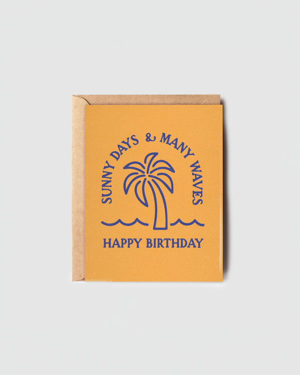 Daydream Prints Sunny Days, Many Waves Birthday Card