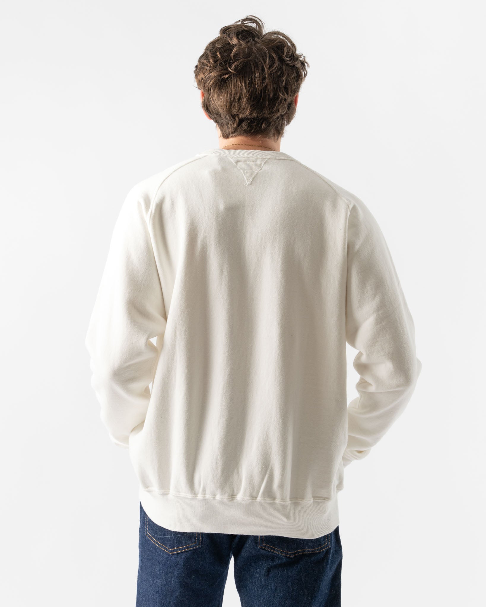 Sunray Sportwear Puamana Crew Neck Raglan Sweatshirt in Off White