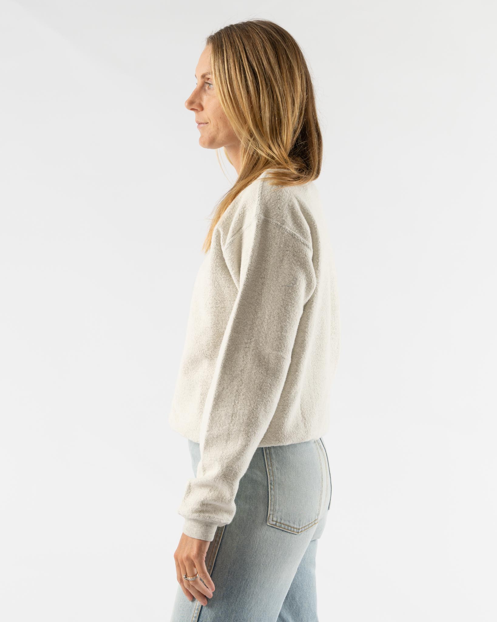 Sunray Spirit Hina Reversed Fleece Crew Neck Sweatshirt in Hambeldon Grey