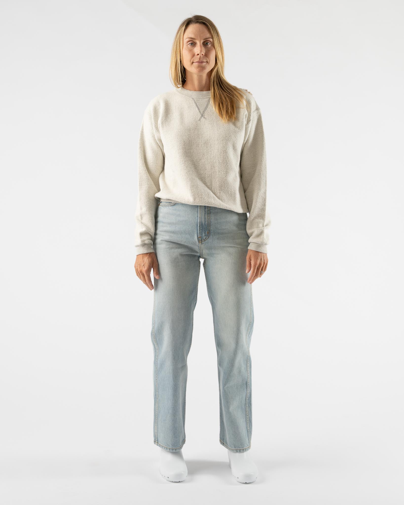 Sunray Spirit Hina Reversed Fleece Crew Neck Sweatshirt in Hambeldon Grey