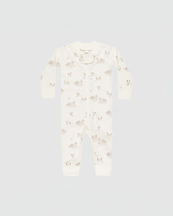 Quincy Mae Zip Long Sleeve Sleeper in Swans