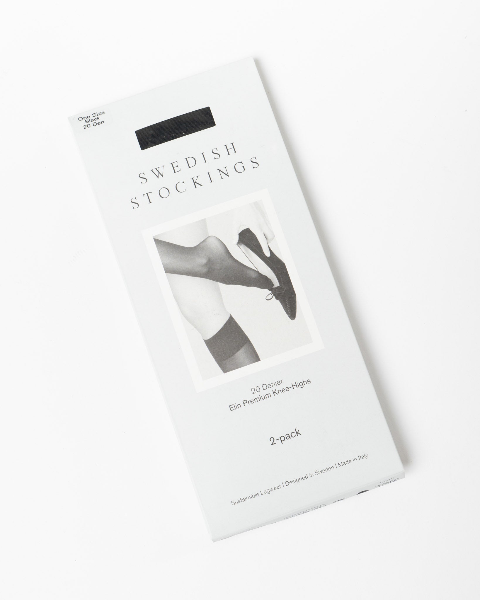Swedish Stockings 2-Pack Elin Knee-Highs in Black