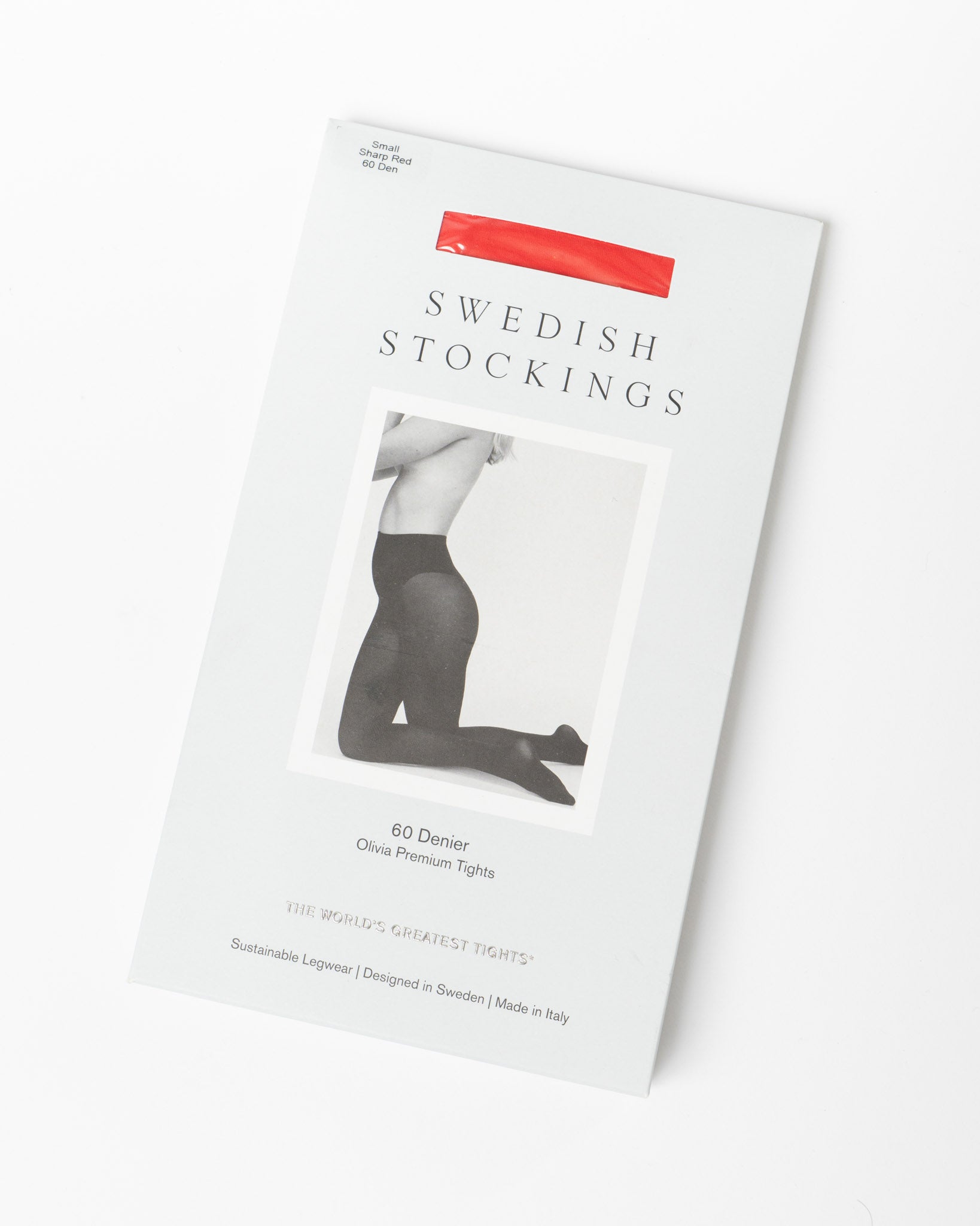 Swedish Stockings Olivia Premium Tights in Sharp Red