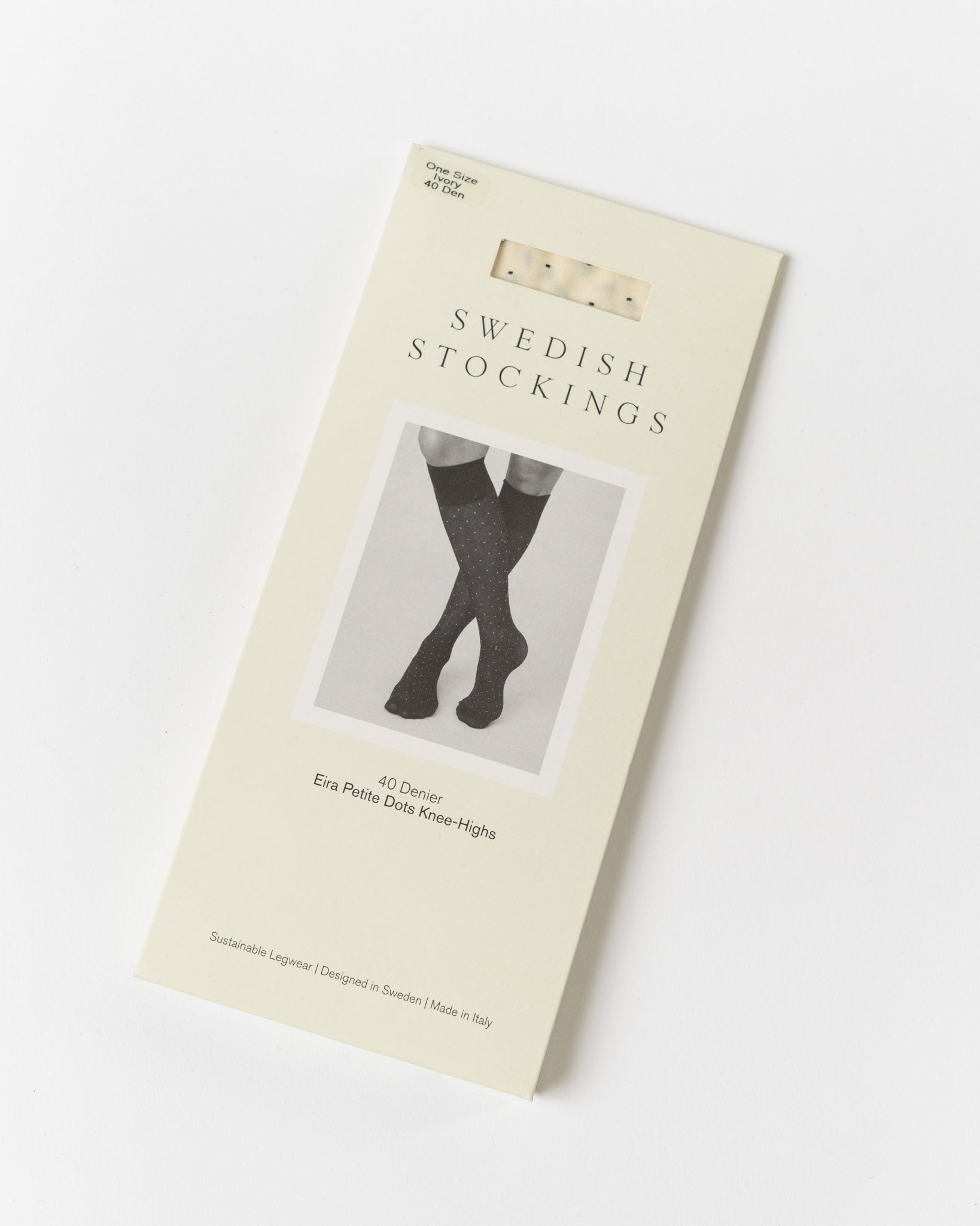 Swedish Stockings Eira Petite Dots Knee-Highs in Ivory