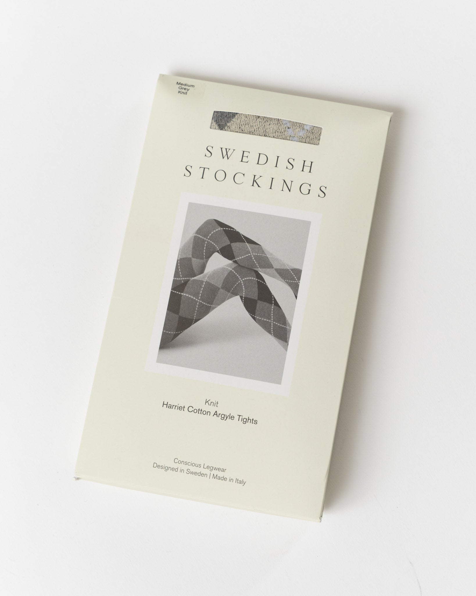 Swedish Stockings Harriet Argyle Knee-Highs in Grey