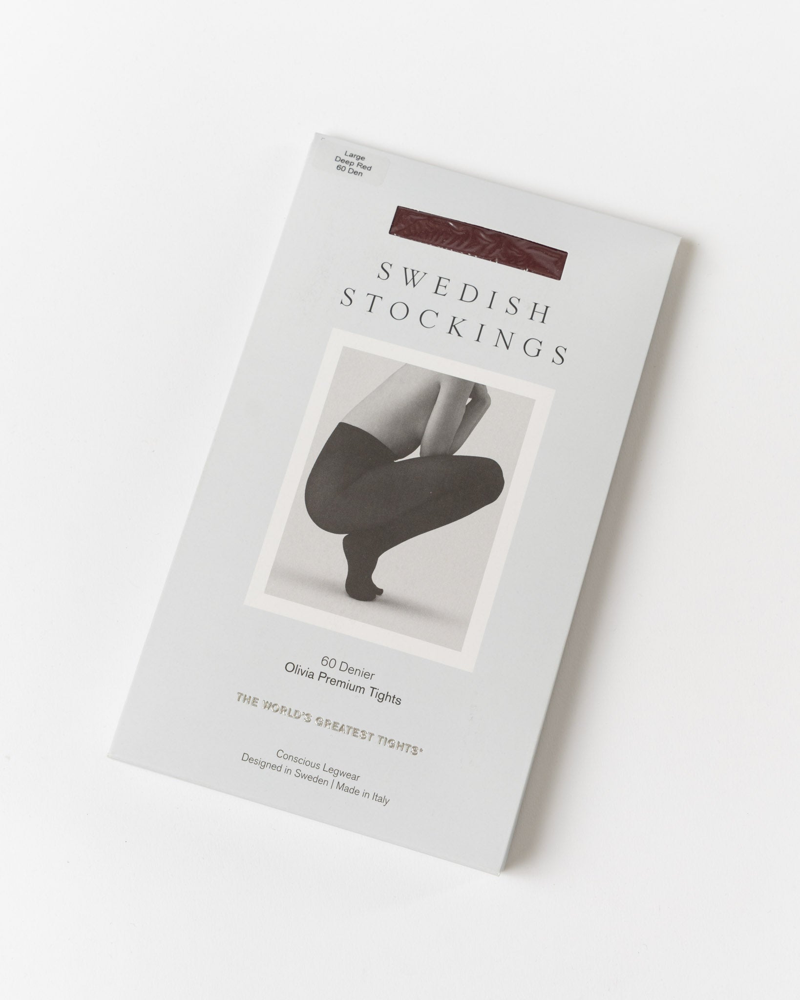 Swedish Stockings Olivia Premium Tights in Deep Red
