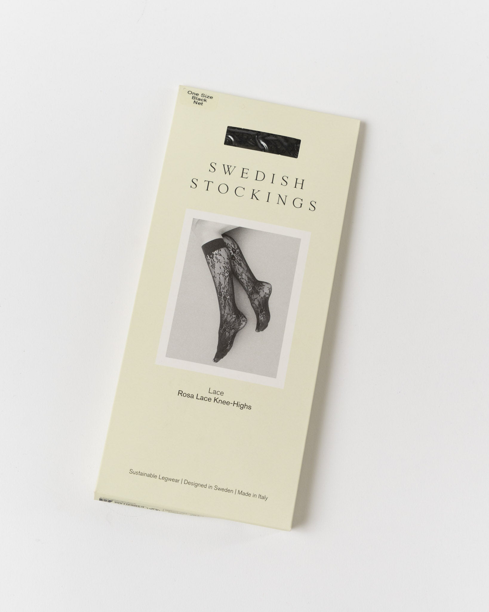 Swedish Stockings Rosa Lace Knee-Highs in Black