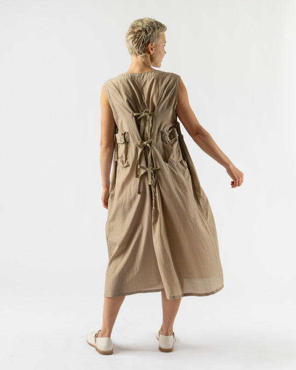 tActi C-1 Dress in Sheer Cupro Khaki