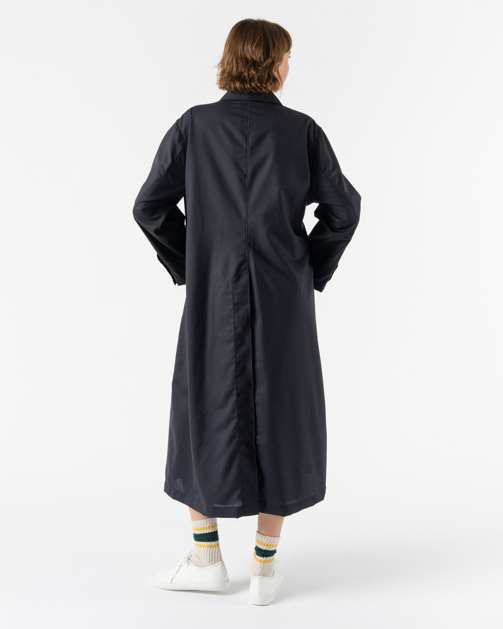 tActi Tux Dress in Navy Tropical Wool