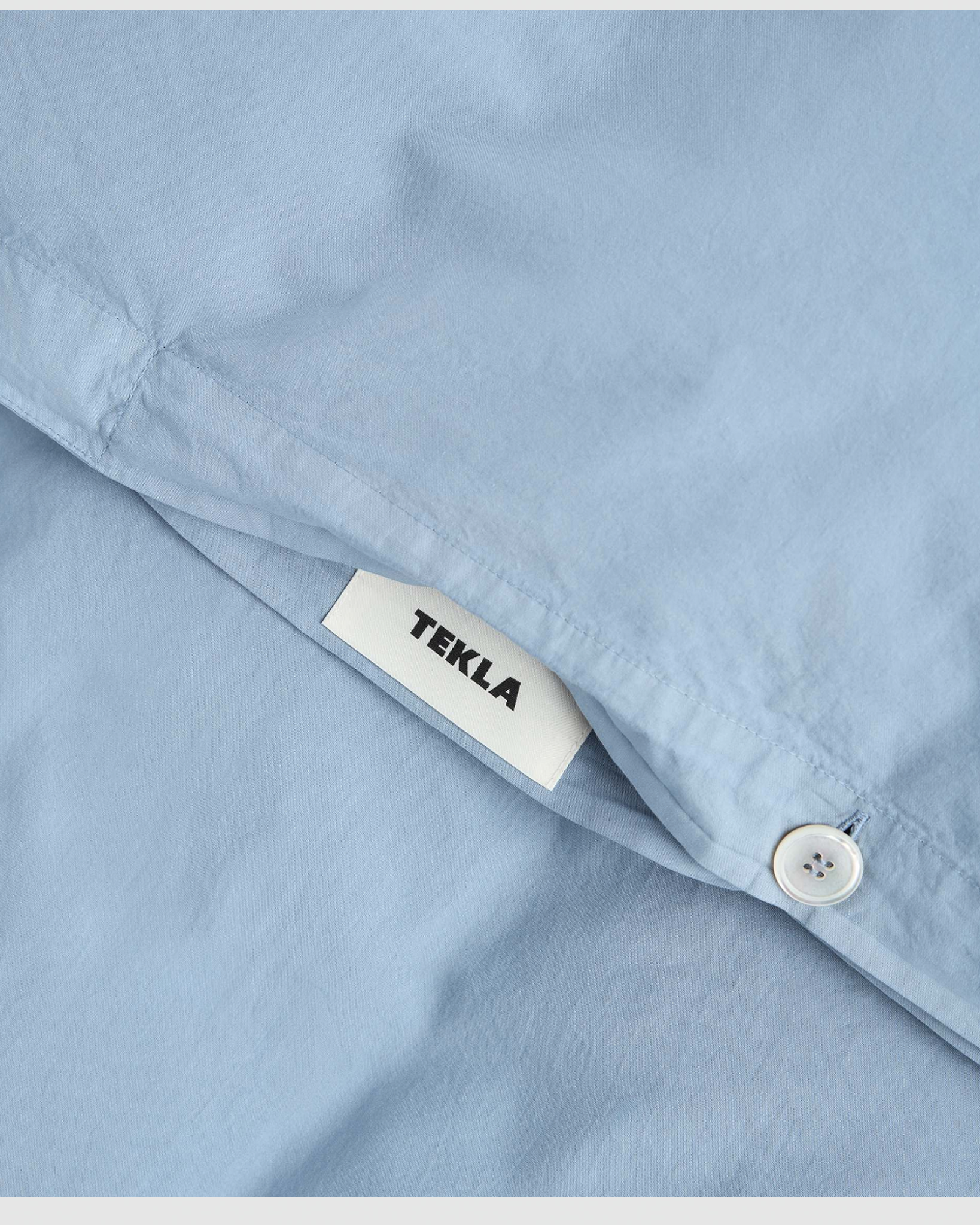 Tekla Percale Duvet Cover in French Blue