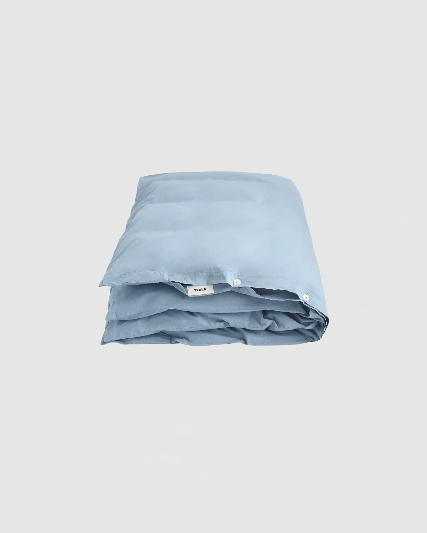 Tekla Percale Duvet Cover in French Blue