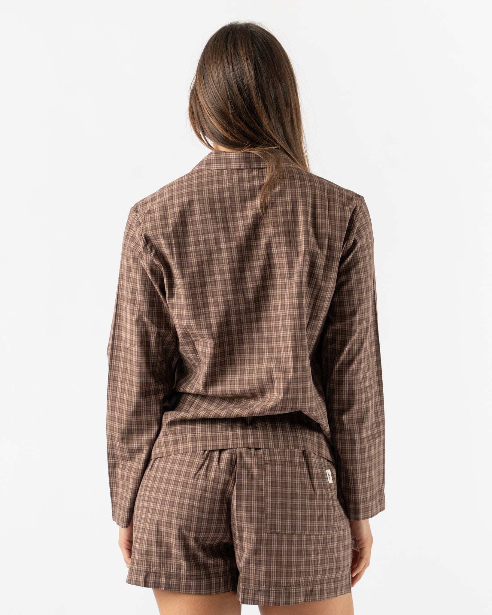 Tekla Women's Shorts in Serra Checks