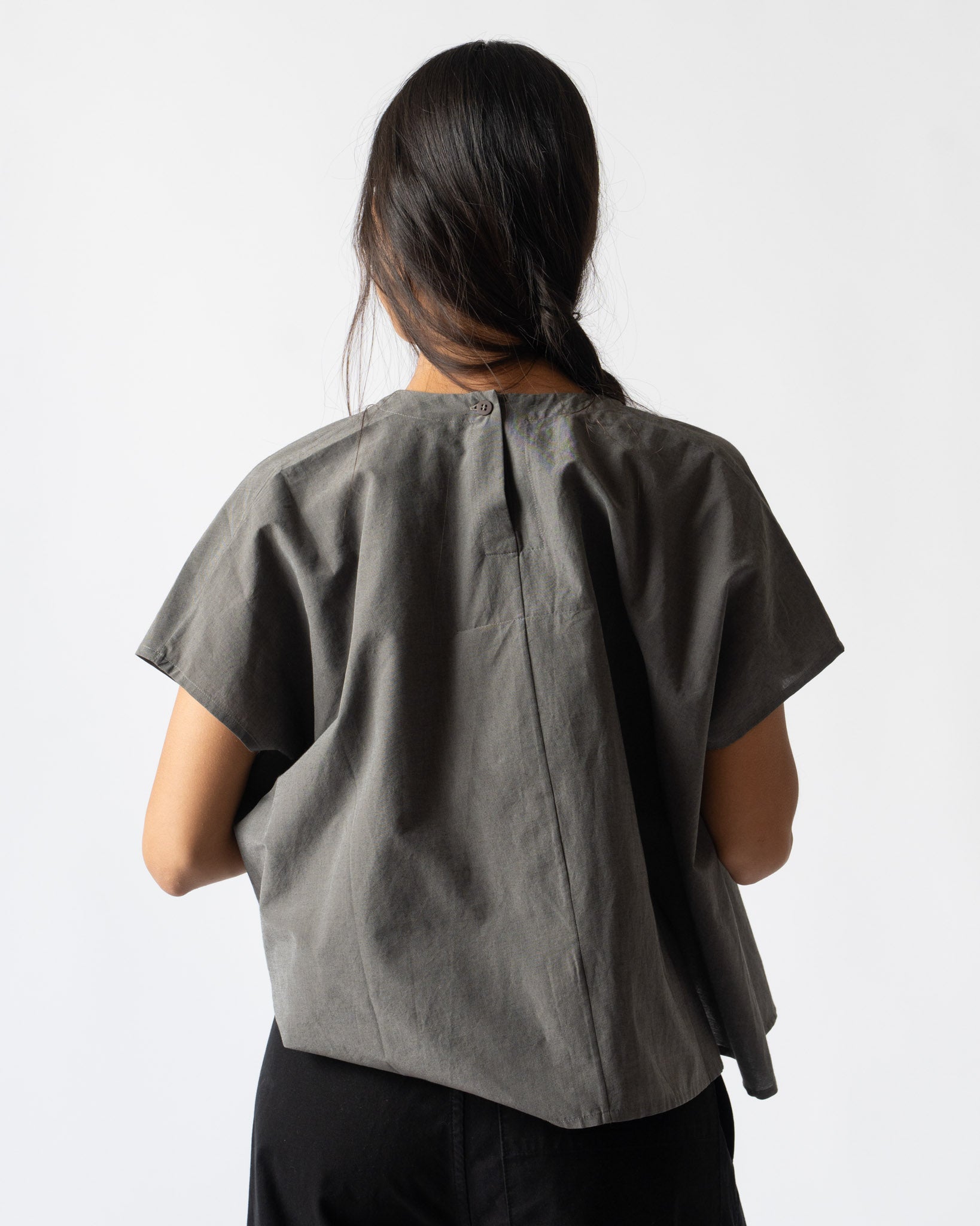 Toogood The Poet Top in Cotton Silk Pencil