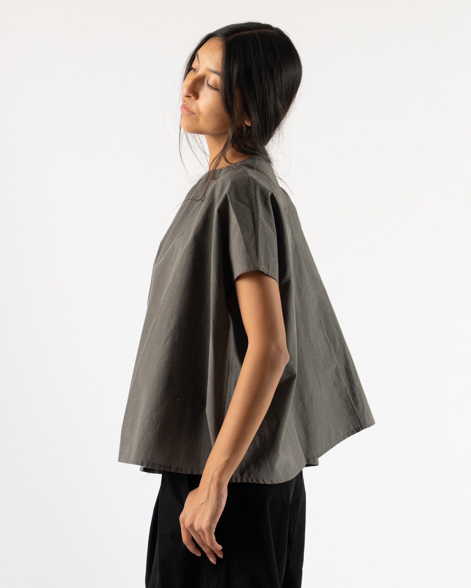 Toogood The Poet Top in Cotton Silk Pencil