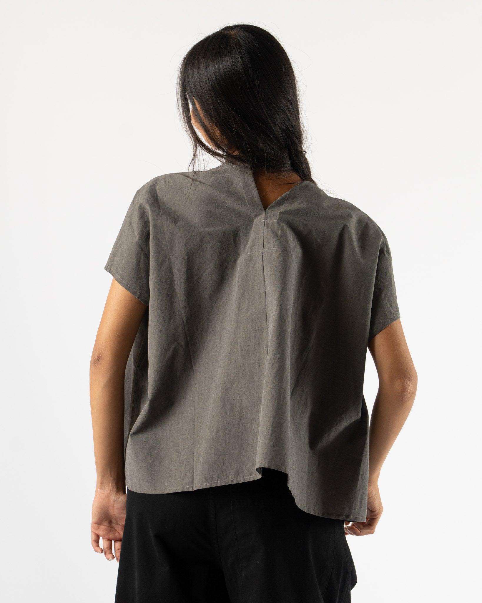 Toogood The Poet Top in Cotton Silk Pencil