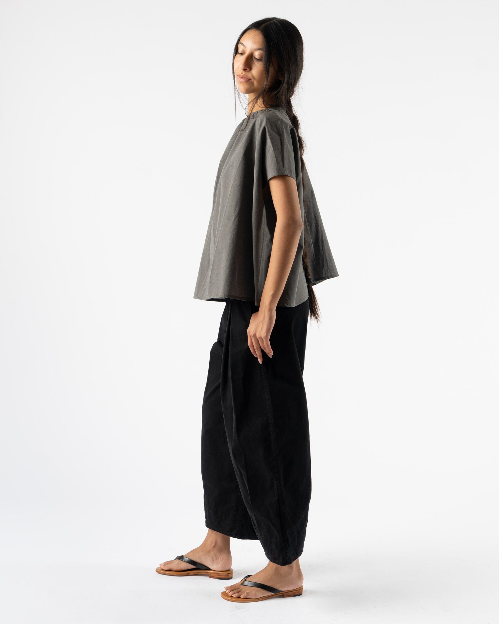 Toogood The Poet Top in Cotton Silk Pencil
