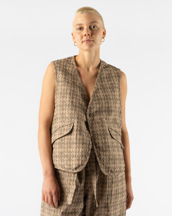 ts(s) Back Slit Vest in Light Brown