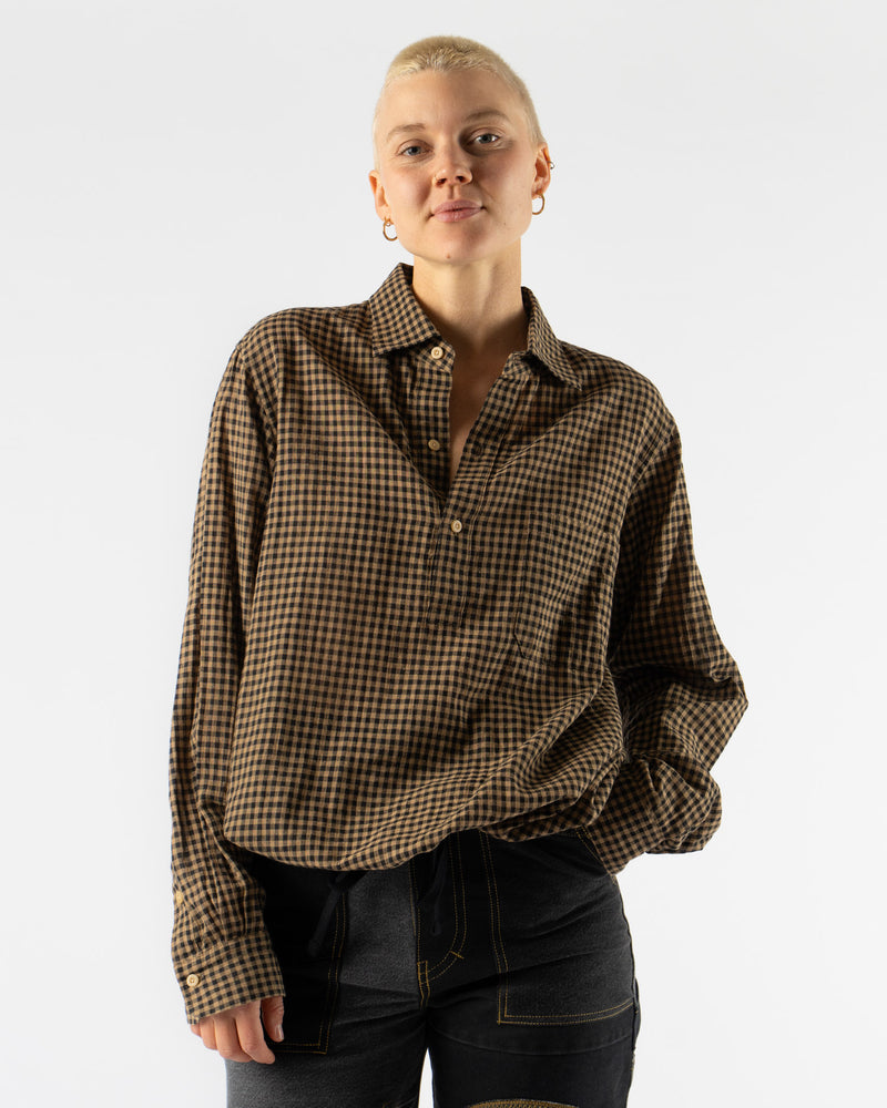 ts(s) Hem String Shirt in Black/Beige