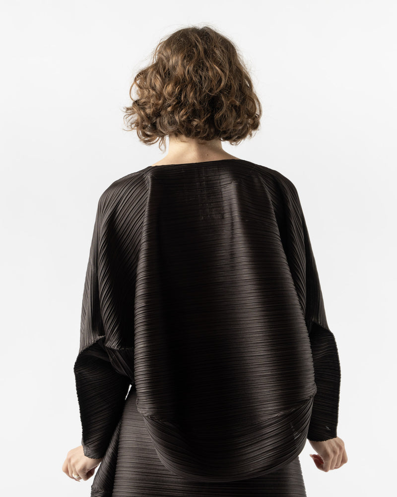 Pleats Please Issey Miyake UFO Cardigan in Mocha