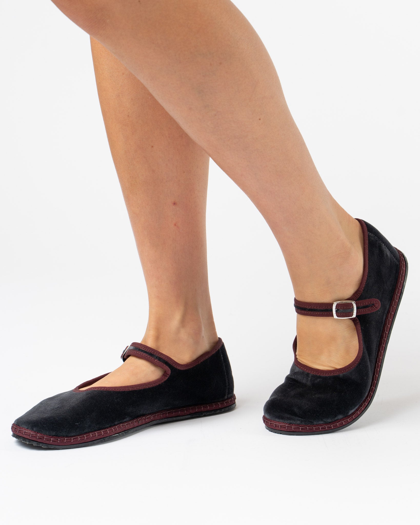 Vibi Venezia Mary Jane Velvet in Amerigo