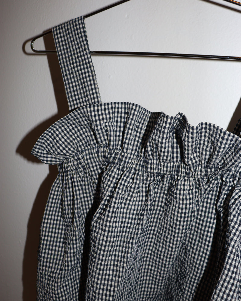 Pre-owned: Whit Wide Gingham Tank