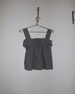 Pre-owned: Whit Wide Gingham Tank