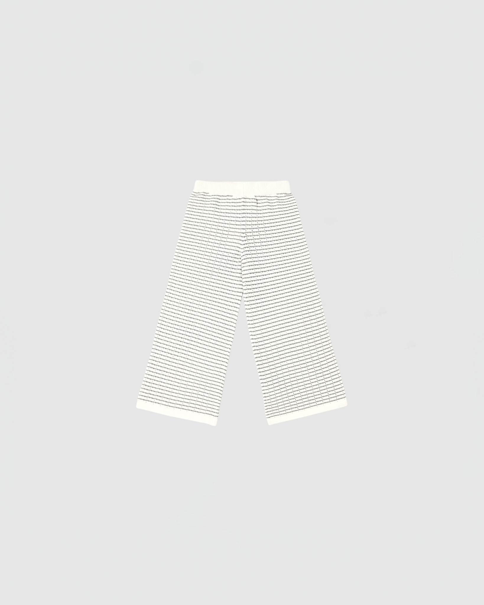 Rylee + Cru Knit Wide Leg Pant in Dusty Blue Stripe