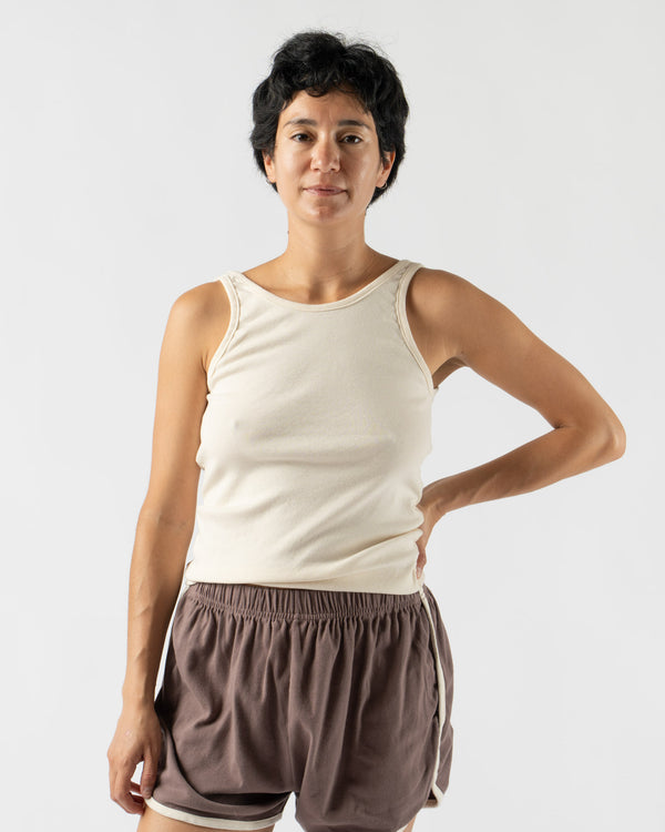 Wol Hide Scoop Back Rib Tank in Natural
