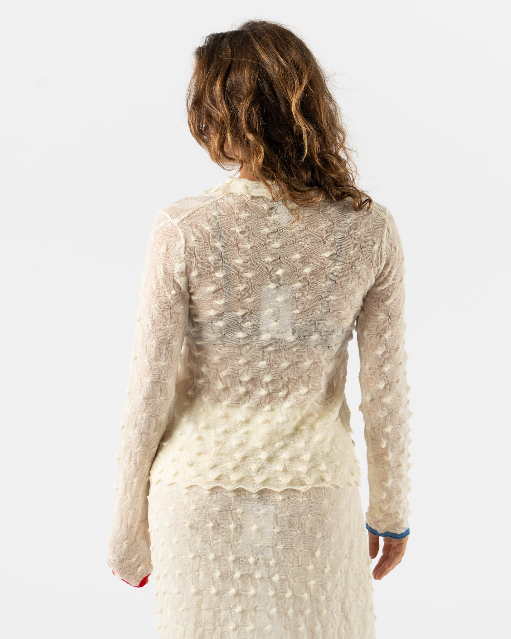 YanYan Borlor Long Sleeve Shirt in Ivory