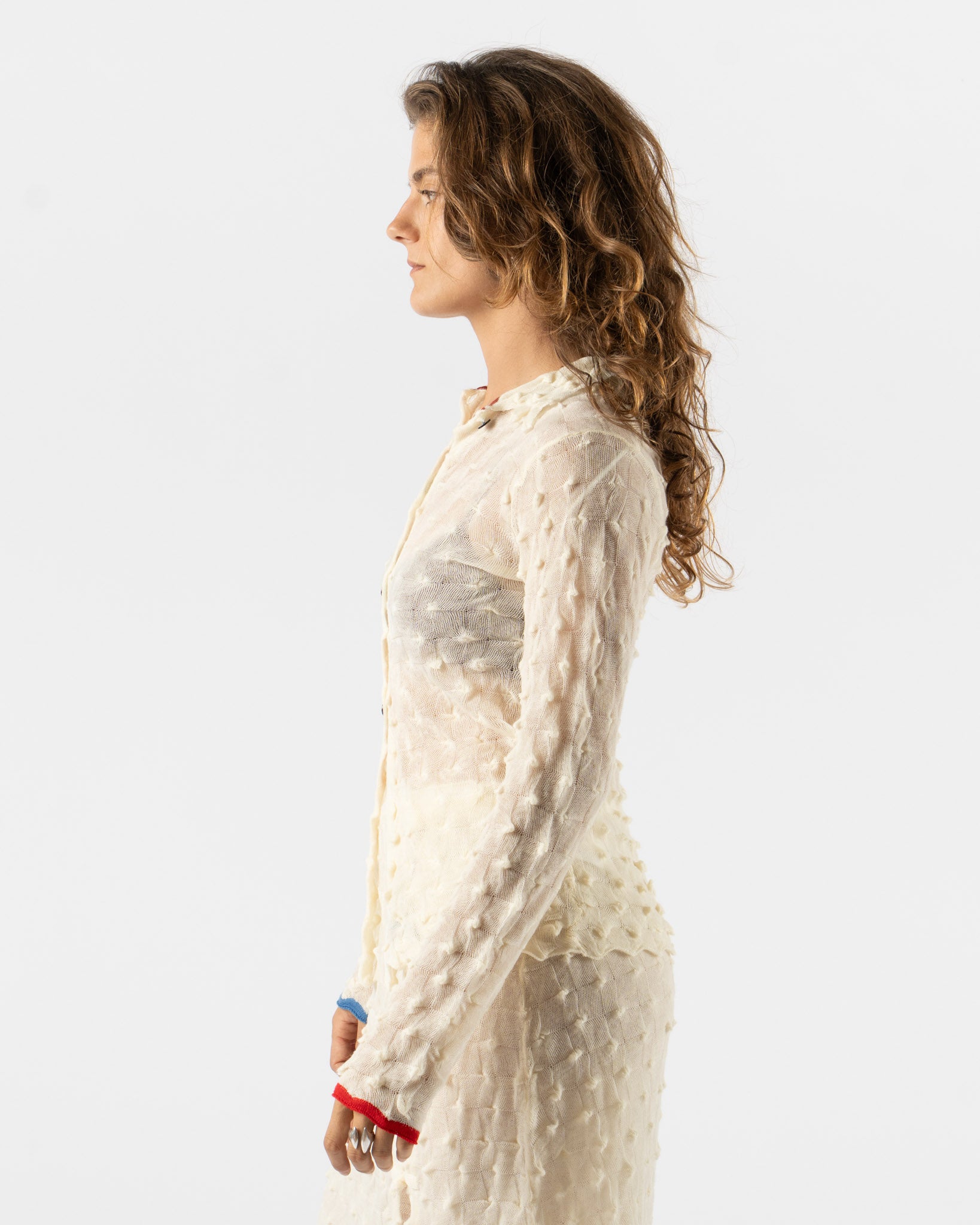 YanYan Borlor Long Sleeve Shirt in Ivory
