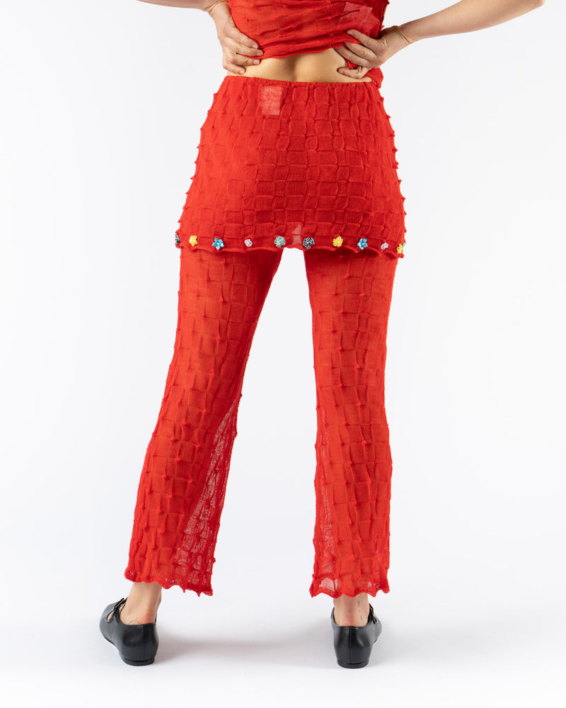 YanYan Borlor Pant with Skirt in Red