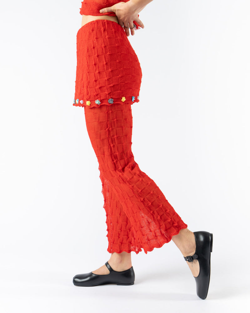 YanYan Borlor Pant with Skirt in Red