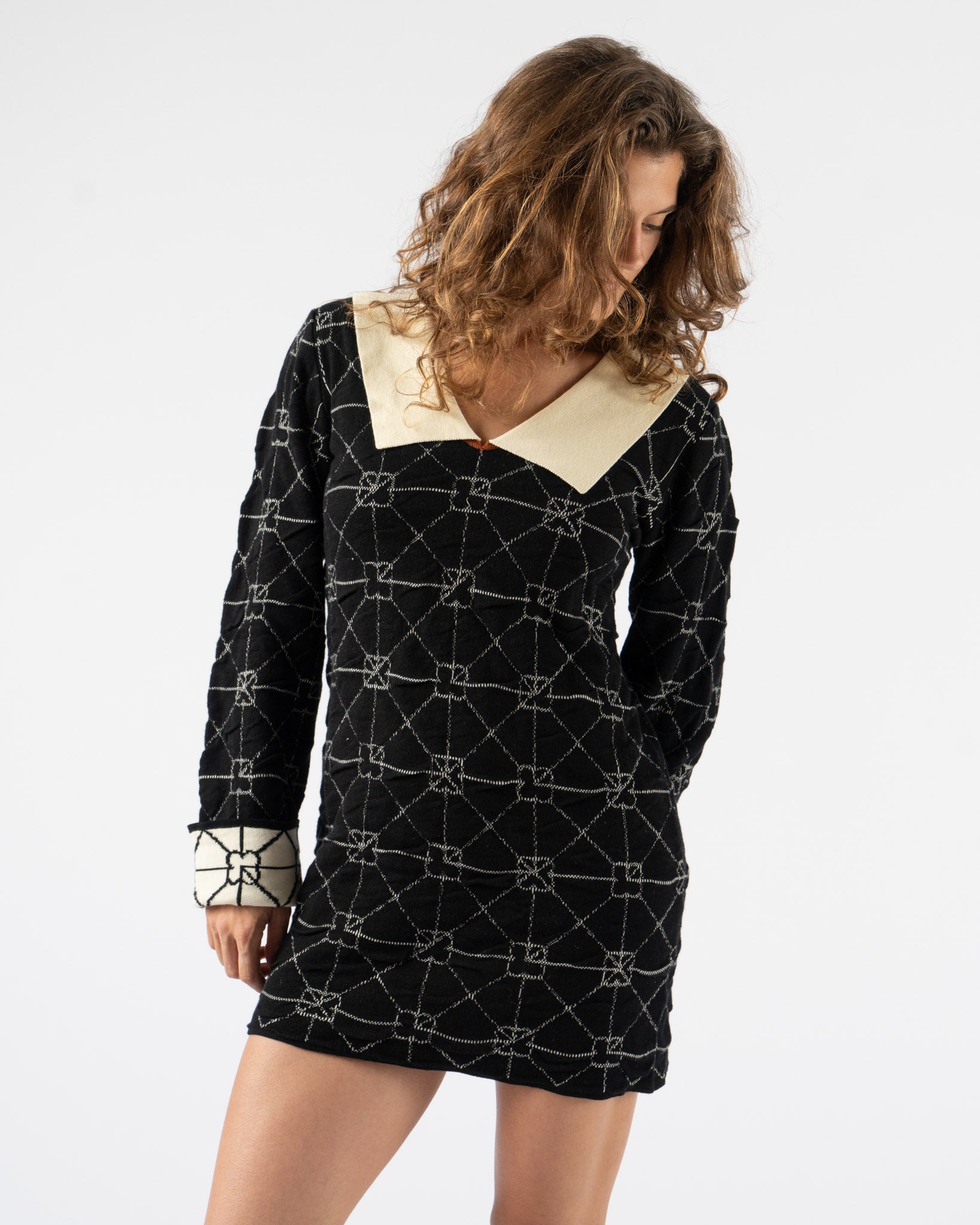 YanYan June Sailor Dress in Black