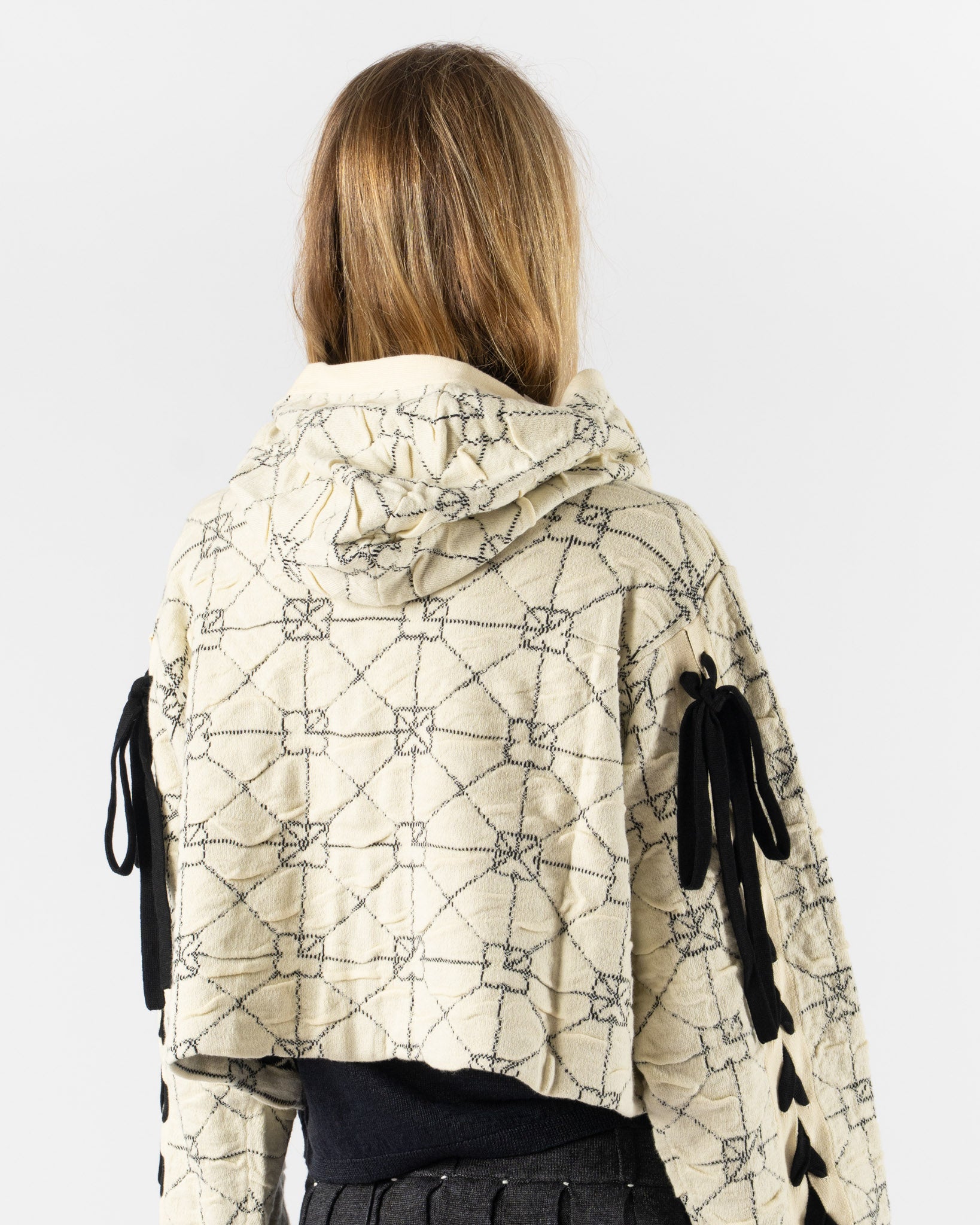 YanYan June Boxy Crew Jacket in Hood in Ivory