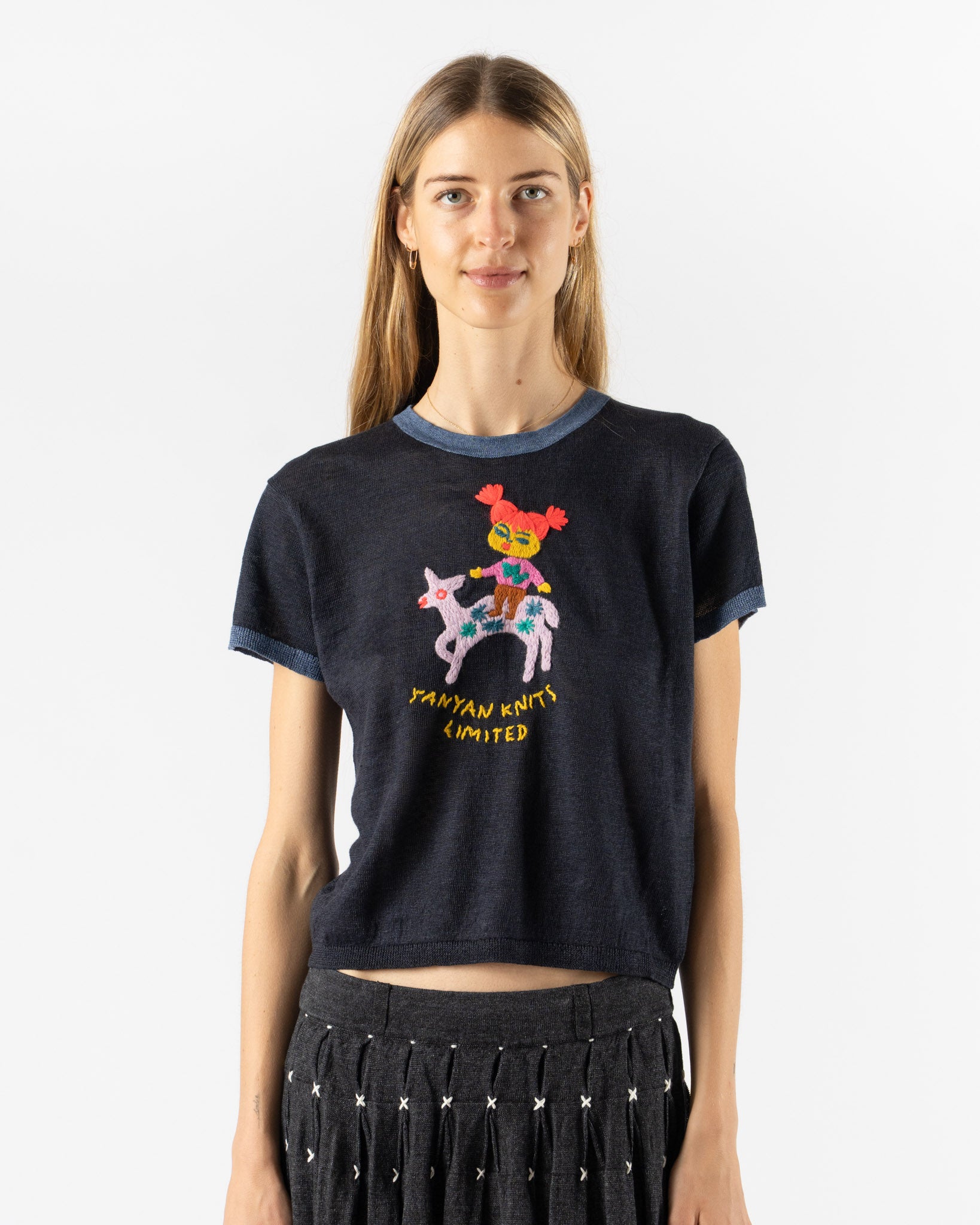 YanYan Campus Wawa Tee in Ink