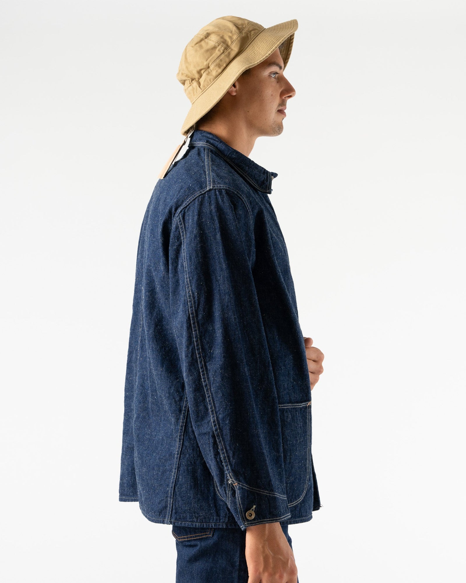orSlow US Navy Hat in Chino Khaki Curated at Jake and Jones