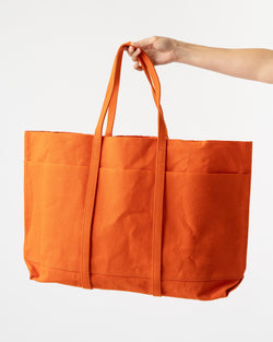 Amiacalva-Large-Light-Ounce-Canvas-Tote-in-Orange-jake-and-jones-santa-barbara-boutique-curated-slow-fashion