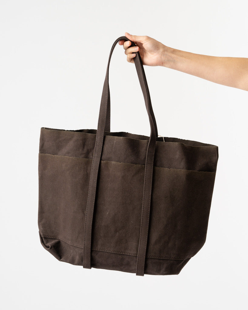 Amiacalva Large Light Ounce Canvas Tote in Chocolate