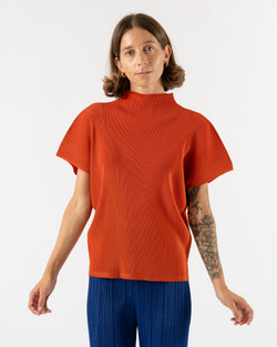 Pleats Please Issey Miyake Mist August Top in Dark Orange Curated ...