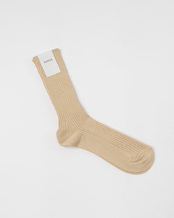 Auralee-Giza-High-Gauge-Socks-in-Beige-Santa-Barbara-Boutique-Jake-and-Jones-Sustainable-Fashion