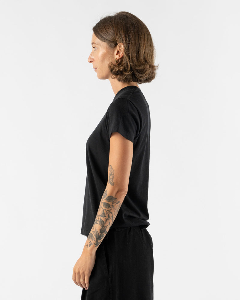 Auralee Womens Seamless Crew Neck Tee in Black Curated at Jake and