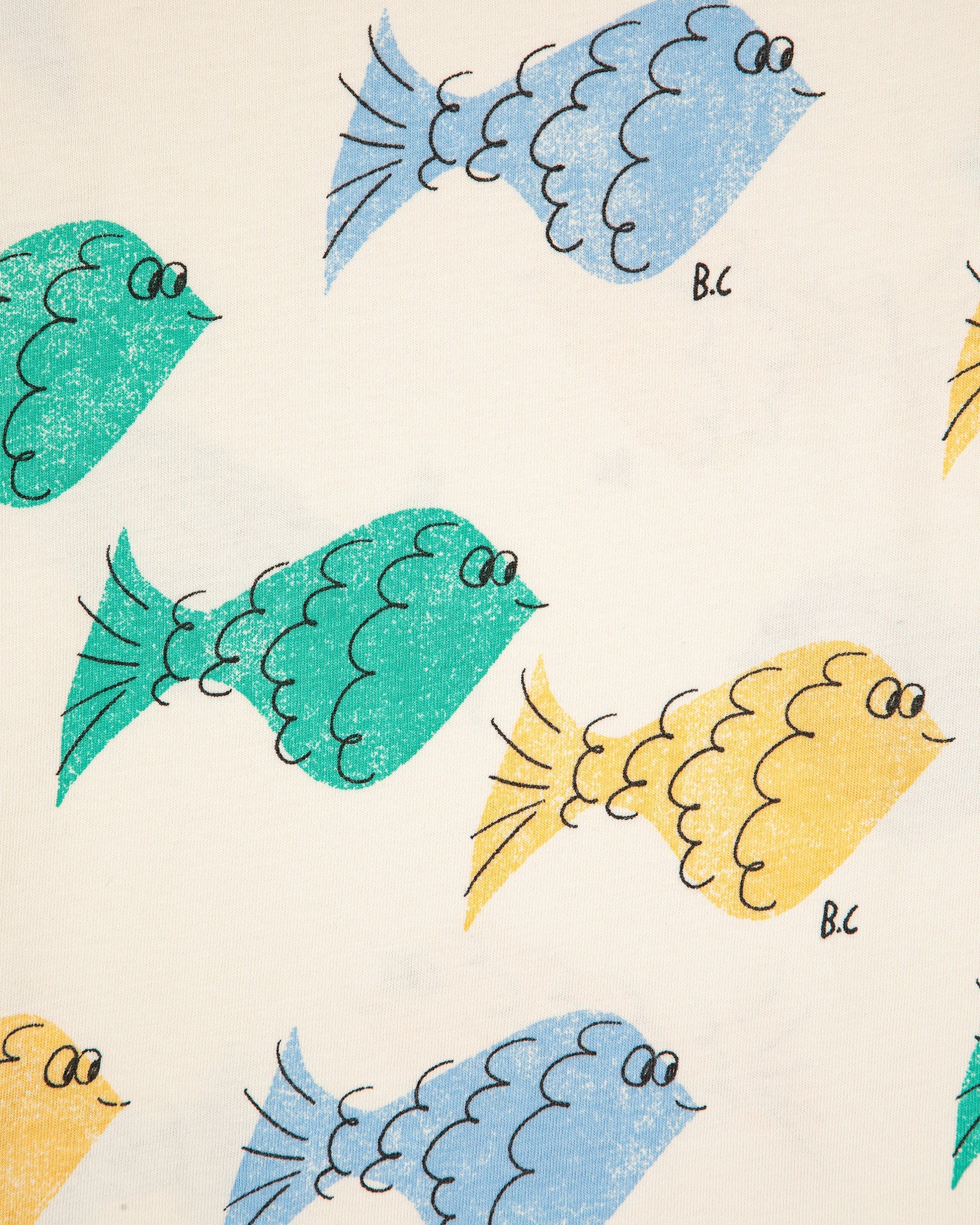Bobo Choses Kids Multicolor Fish All Over T-Shirt