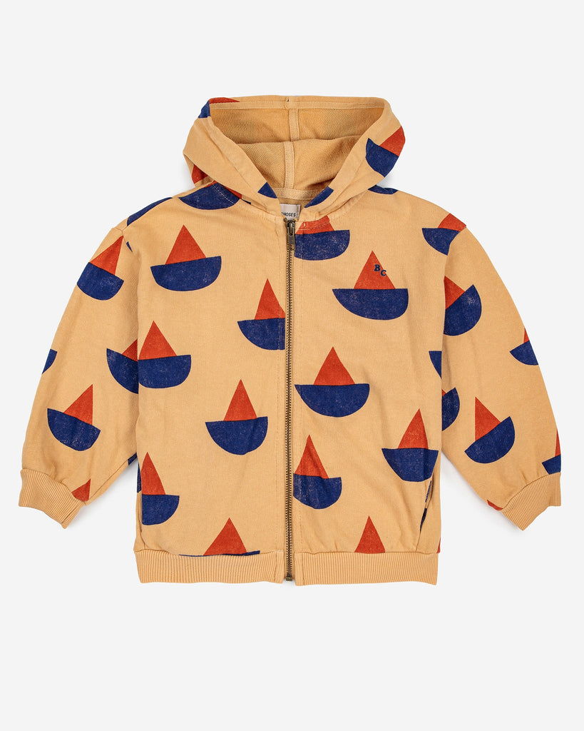 Bobo Choses Kids Sail Boat All Over Zipped Sweatshirt