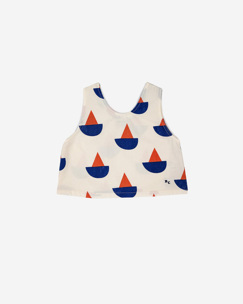 Bobo Choses Kids Sail Boat All Over Woven Tank Top