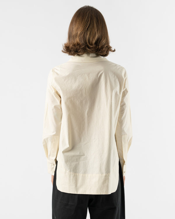 Caron-Callahan-Cooper-Shirt-in-Shiny-Cotton-Poplin-Cream-Santa-Barbara-Boutique-Jake-and-Jones-Sustainable-Fashion