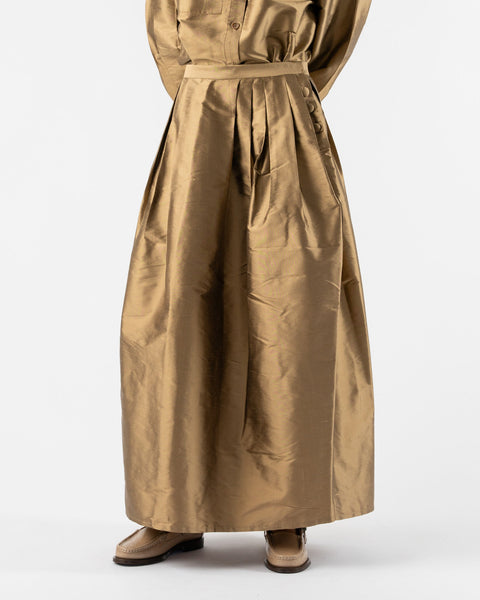 Chelsea Mak Athena Skirt in Copper Curated at Jake and Jones