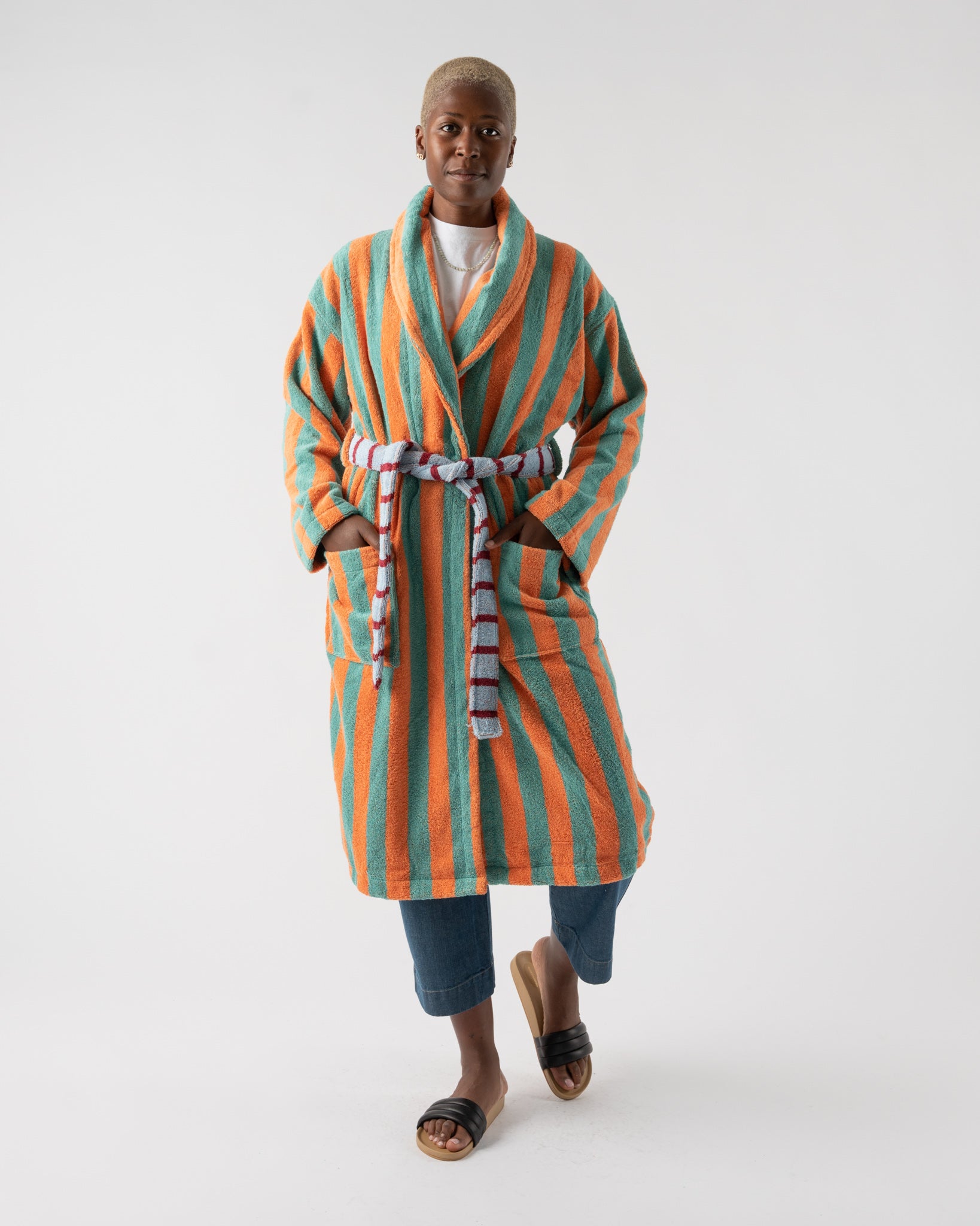 Dusen Dusen Fruit Stripe Bathrobe
