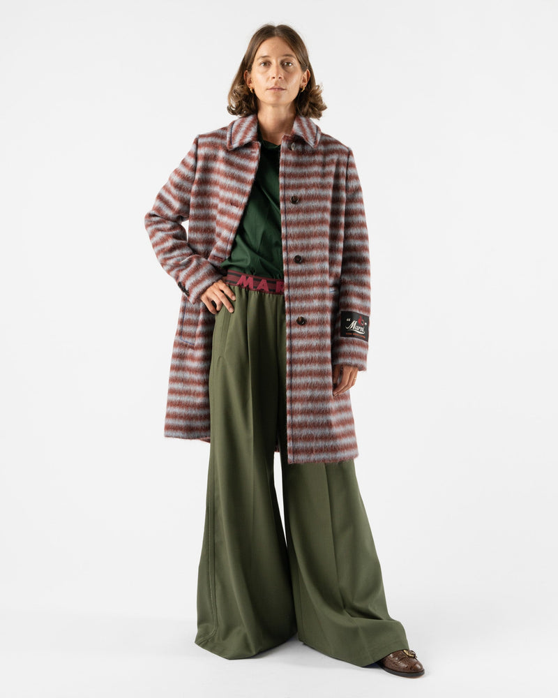 Marni Tropical Wool Trousers in Forest Green Curated at Jake and Jones