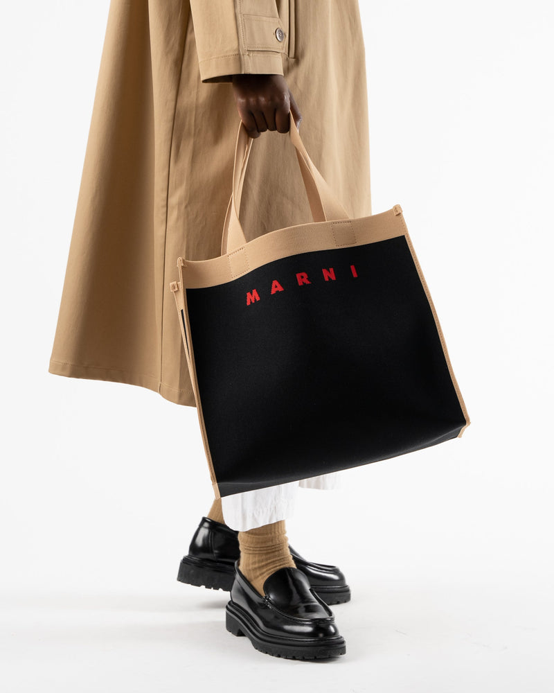 Marni – Crossbody Bag Black/Silk White/Red